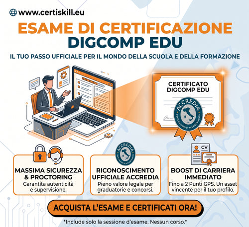 Certificazione DIGCOMP EDU - Solo Esame